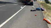 Eskişehir yolunda yanan otomobil trafiği karıştırdı
