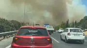 Manisa'da orman yangını İzmir-İstanbul Otoyolu'nu kesti