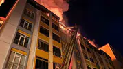 Korgan’da gece yarısı korkutan çatı yangını