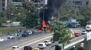 Kartal’da seyir halindeki araç bir anda alev topuna döndü