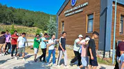 Bursa'da görme engelli gençler doğayla buluştu