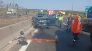 Silivri TEM üzerinde zincirleme trafik kazası
