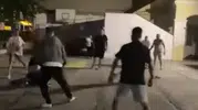 Kuşadası okul bahçesinde otopark kavgası