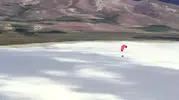 Kuruyan Akgöl yağışlarla dirildi ve gökyüzü şenlendi