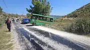 Manavgat yolunda safari aracı kaydı