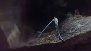 Bir izmarit yüzünden az daha yayla yolu kül oluyordu