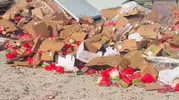 Eskişehir yolunda tır istasyona girdi