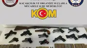 Vezirköprü'de kaçak silah operasyonu 4 kişi yakalandı