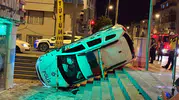 Kayseri’de polis aracıyla otomobil çarpıştı 3 yaralı