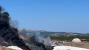 Ayvacık’taki atık tesisinde dumanlar yükseliyor
