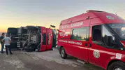 Malatya’da itfaiye aracı kaza yaptı 3 personel yaralandı