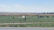 Ankara'da eğitim uçuşu yapan helikopter boş araziye çakıldı
