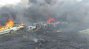 Afyonkarahisar sanayisinde hurda araç yangını paniği