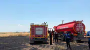 Konya’da bir sulama kablosu koptu 15 dönüm arpa kül oldu