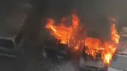 Bursa Gemlik’te gece yarısı üç araç birden yandı