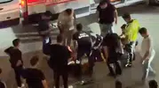 Elazığ’da motosiklet yolda savruldu