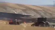 Ankara'da tarla yangını vatandaşın müdahalesiyle büyümeden söndürüldü