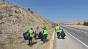 Pertek İskelesi yolunda temizlik mesaisi