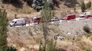 Çankaya’da direksiyon hakimiyetini kaybeden sürücü şarampole uçtu