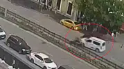 Samsun’da motosiklet kazası kameraya yansıdı