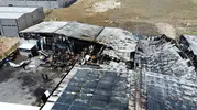 Afyon’da sucuk fabrikasından geriye sadece enkaz kaldı