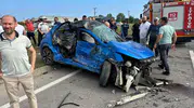 Karasu yolunda trafik kazası bir kişiyi hastanelik etti