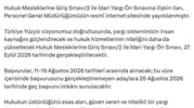 Hukuk ve yargı sınavı tarihleri netleşti