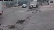 Nevşehir Acıgöl'de motosiklet kazası kameraya yansıdı