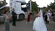 Keşanlı damat düğün konvoyuna dev TIR’ları dahil etti
