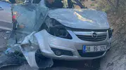 İvrindi yolunda direksiyon hakimiyetini kaybeden sürücü şarampole uçtu