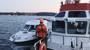 Sarıyer açıklarında batan tekne son anda kurtarıldı