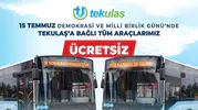 Tekirdağ'da 15 Temmuz günü otobüsler ücretsiz hizmet verecek