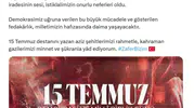 Emine Erdoğan 15 Temmuz mesajında direnişe vurgu yaptı