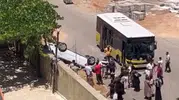Siirt Afetevler'de trafik kazası Bir araç takla attı