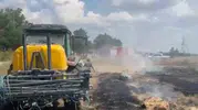 Çanakkale Ezine’de çıkan tarım yangını korkuttu