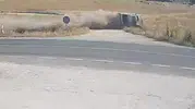 Afyonkarahisar’da feci kaza güvenlik kamerasında