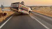 Siverek yolunda kaza trafiği birbirine kattı