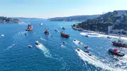 Boğazda şehitler anısına 253 tekneyle dev kortej