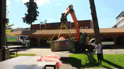 Tokat’ta dev dolma kazanına iş makinesiyle kurulum