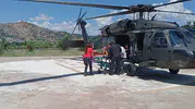 Tunceli'de yılan ısırınca jandarma helikopteri devreye girdi