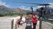 Tunceli kırsalında yılan saldırısı Köylü vatandaşı helikopter kurtardı