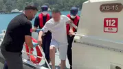 Muğla açıklarında teknede fenalaşan iki kişiye sahil güvenlik yardımı