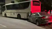 Bursa'da alkollü sürücü dehşeti Otobüse çarpan araçta iki kişi ağır yaralandı