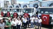 Erdemli Belediyesi yol çalışmalarını hızlandırmak için 10 kamyon satın aldı