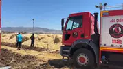 Kovancılar köyünde saman yangını paniği