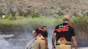Samandağ'da bahçede başlayan yangın paniği kısa sürdü