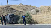 Kahta’da lastik patlaması kazaya neden oldu, 2 kişi yaralandı?