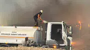 Söke Organize Sanayi Bölgesi’nde mısır deposu alevlere teslim oldu