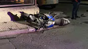 Çorum'da sokak arasında motosiklet kazası