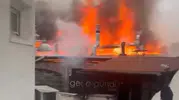 Şahinbey'de sabah mesaisi Restoran alevlere teslim oldu